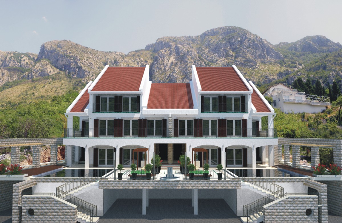 SVETI STEFAN – Beautiful stone villa with a pool and panoramic sea view.
